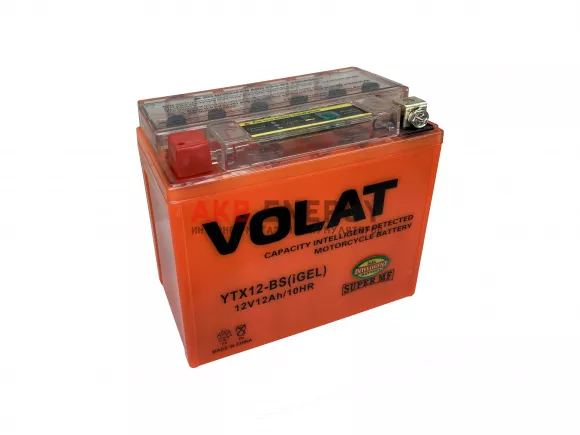 Купить новый аккумулятор VOLAT 12 Ач 100 A [EN] 12V (YTX12-BS) Гелевый интернет-магазин AKB ENERGY во Владимире