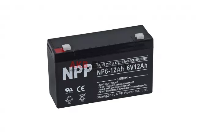 Купить новый аккумулятор NPP NP6-12Ah 6V интернет-магазин AKB ENERGY во Владимире