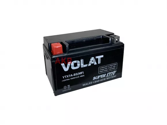 Купить новый аккумулятор VOLAT 7 Ач 105 A [CCA] 12V (YTX7A-BS) MF интернет-магазин AKB ENERGY во Владимире