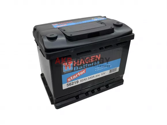 Купить новый аккумулятор HAGEN 62 Ач 540 А [EN] Обратный интернет-магазин AKB ENERGY во Владимире