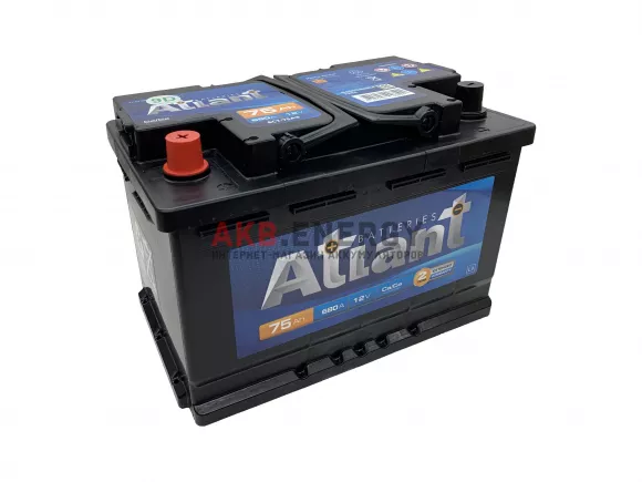 Купить новый аккумулятор ATLANT Blue 75 Ач 680 А [EN] Прямой интернет-магазин AKB ENERGY во Владимире