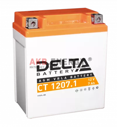 Купить новый аккумулятор DELTA CT 1207.1 7 Ач 100 A [EN] 12V интернет-магазин AKB ENERGY во Владимире