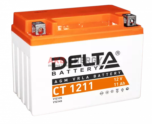 Купить новый аккумулятор DELTA CT 1211 11 Ач 210 A [EN] 12V интернет-магазин AKB ENERGY во Владимире