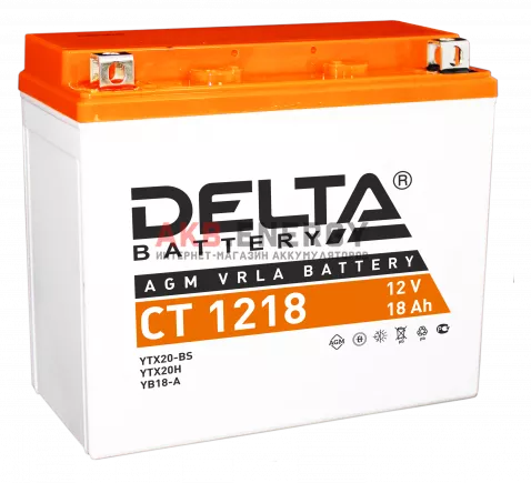 Купить новый аккумулятор DELTA CT 1218 20 Ач 270 A [EN] 12V интернет-магазин AKB ENERGY во Владимире