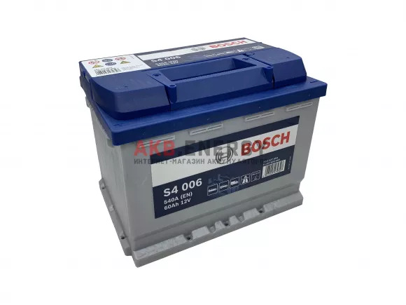 Купить новый аккумулятор BOSCH S4 006 60 Ач 540 А [EN] Прямой интернет-магазин AKB ENERGY во Владимире