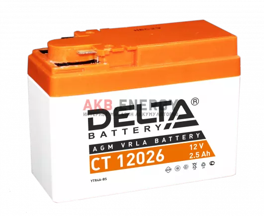 Купить новый аккумулятор DELTA CT 12026 2.5 Ah 12 V интернет-магазин AKB ENERGY во Владимире