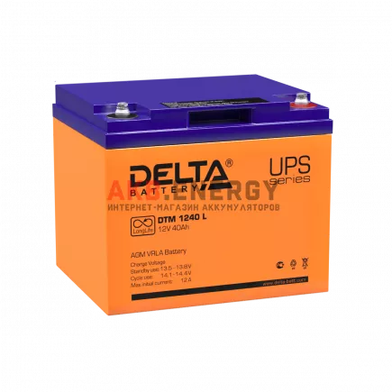 Купить новый аккумулятор DELTA DTM 1240 L 40 Ач 12V интернет-магазин AKB ENERGY во Владимире