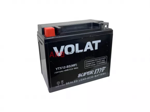 Купить новый аккумулятор VOLAT 12 Ач 150 A [CCA] 12V (YTX12-BS) MF интернет-магазин AKB ENERGY во Владимире