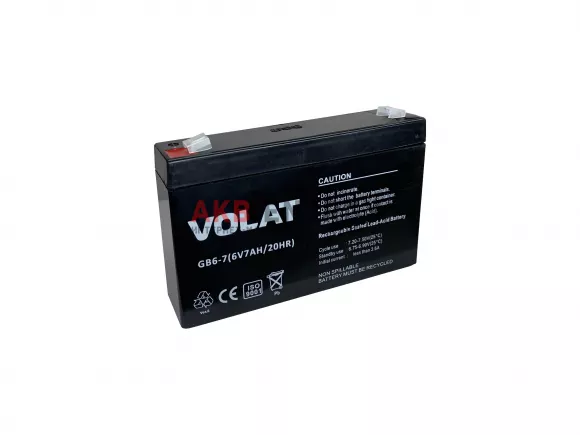 Купить новый аккумулятор VOLAT GB6-7 6-7Ah 6V интернет-магазин AKB ENERGY во Владимире