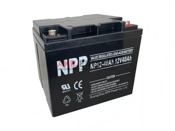Купить новый аккумулятор NPP NP12-40 40 Ач 12V интернет-магазин AKB ENERGY во Владимире