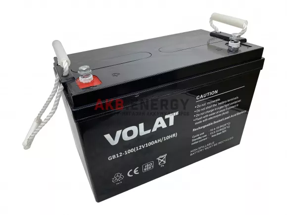 Купить новый аккумулятор VOLAT GB12-100 100 Ач 12V интернет-магазин AKB ENERGY во Владимире