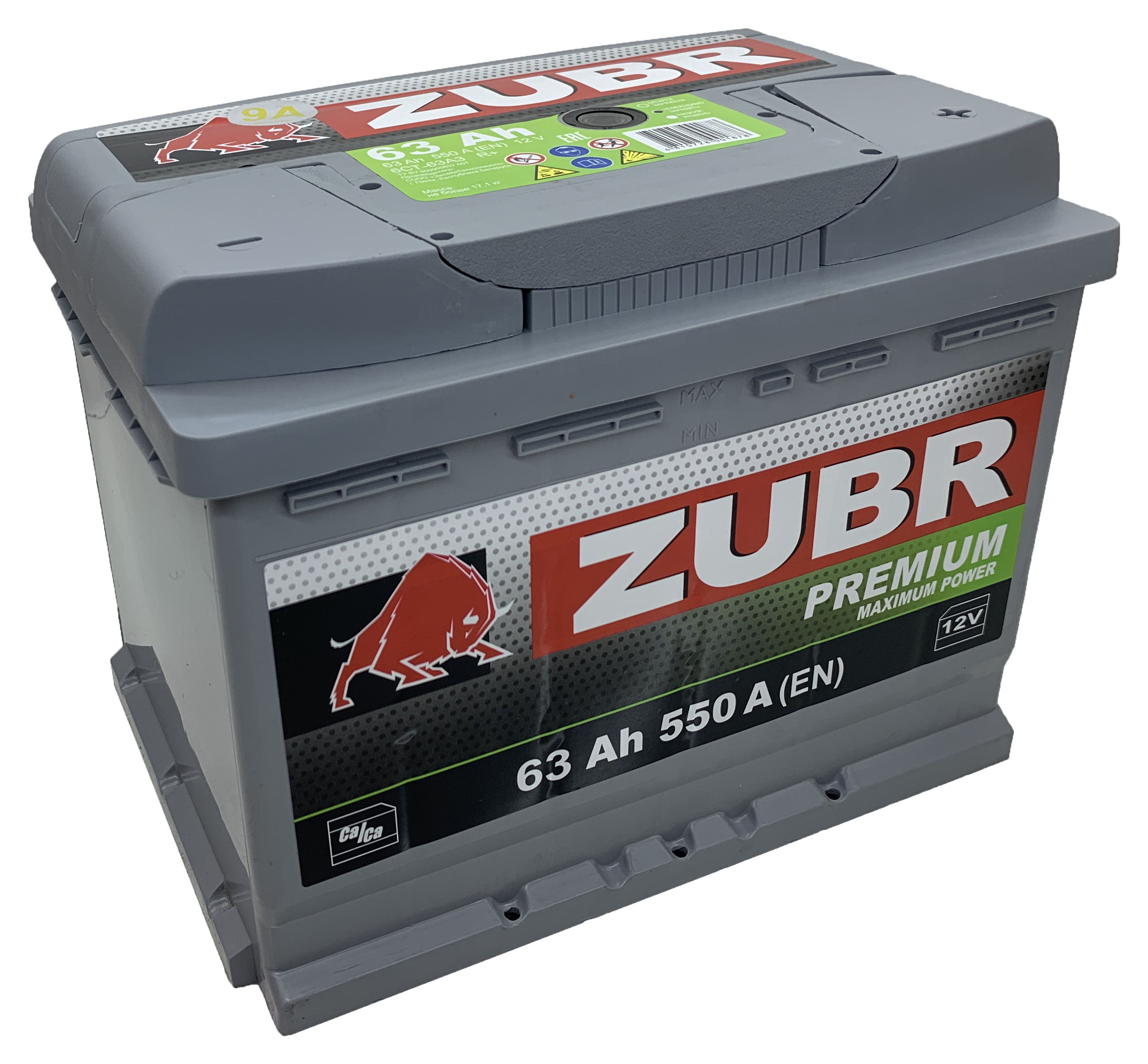 Аккумулятор для авто ZUBR PREMIUM 63 Ач 640 А [EN] Обратный цена от 7400 р.