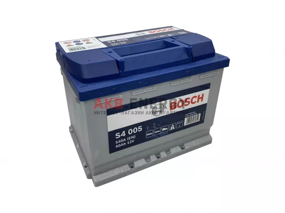 Купить новый аккумулятор BOSCH S4 005 60 Ач 540 А [EN] Обратный интернет-магазин AKB ENERGY во Владимире