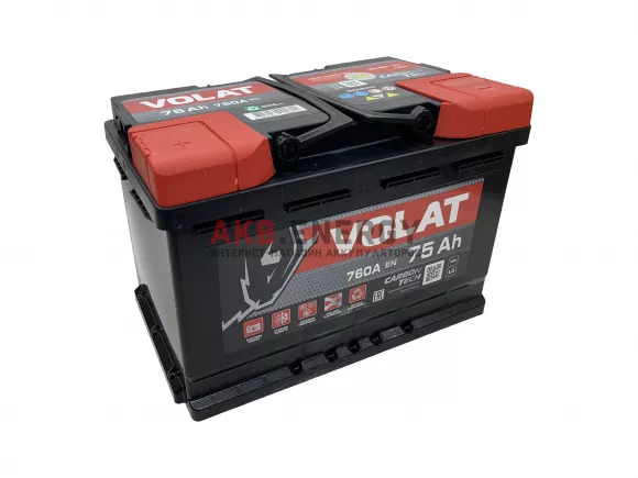 Купить новый аккумулятор VOLAT 75 Ач 760 А [EN] Прямой интернет-магазин AKB ENERGY во Владимире