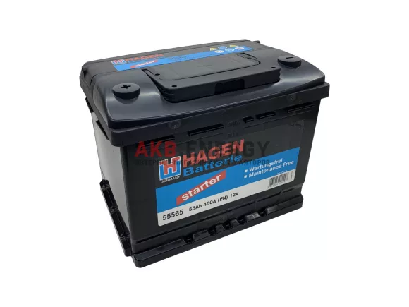Купить новый аккумулятор HAGEN 55 Ач 460 А [EN] Прямой интернет-магазин AKB ENERGY во Владимире