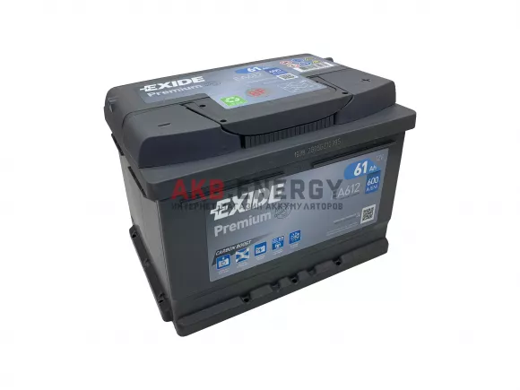 Купить новый аккумулятор EXIDE Premium 61 Ач 600 А [EN] низ. Обратный интернет-магазин AKB ENERGY во Владимире