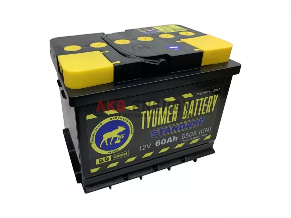 Купить новый аккумулятор TYUMEN BATTERY STANDARD 60 Ач 550 А [EN] Прямой интернет-магазин AKB ENERGY во Владимире