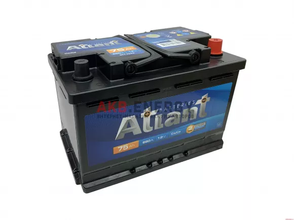 Купить новый аккумулятор ATLANT Blue 75 Ач 680 А [EN] Обратный интернет-магазин AKB ENERGY во Владимире