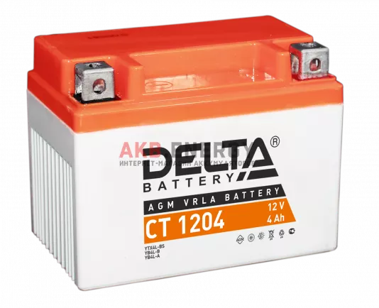 Купить новый аккумулятор DELTA CT 1204 4 Ач 50 A [EN] 12V интернет-магазин AKB ENERGY во Владимире