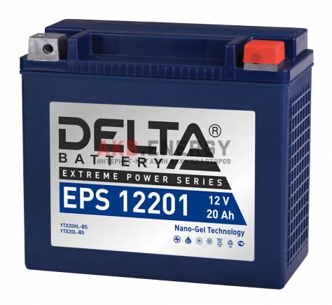 Купить новый аккумулятор DELTA EPS 12201 20 Ач 310 A [EN] 12V интернет-магазин AKB ENERGY во Владимире