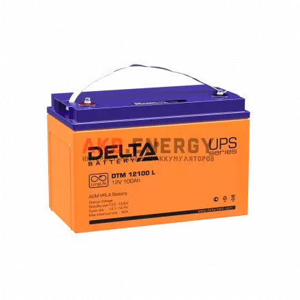 Купить новый аккумулятор DELTA DTM 12100 L 100 Ач 12V интернет-магазин AKB ENERGY во Владимире