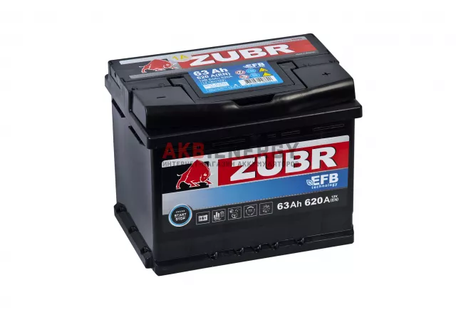 Купить новый аккумулятор ZUBR EFB 63 Ач 620 А [EN] Обратный интернет-магазин AKB ENERGY во Владимире