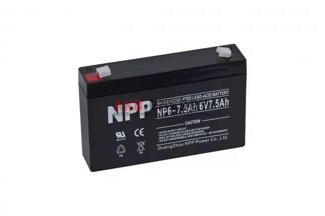Купить новый аккумулятор NPP NP6-7.5 Ah 6V интернет-магазин AKB ENERGY во Владимире