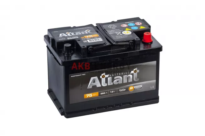 Купить новый аккумулятор ATLANT Black 75 Ач 660 А [EN] Обратный интернет-магазин AKB ENERGY во Владимире