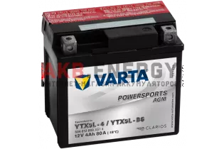 VARTA POWERSPORTS AGM 4 Ач 80 A [EN] 12V YTX5L-BS (YTX5L-4) 504 012 003 A51 4