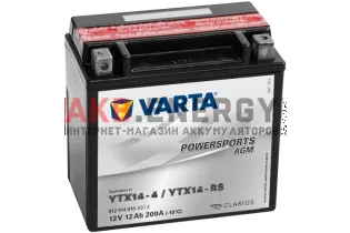 VARTA POWERSPORTS AGM 12 Ач 200 A [EN] 12V YTX14-BS (YTX14-4) 512 014 010 A51 4