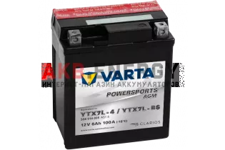 VARTA POWERSPORTS AGM 6 Ач 100 A [EN] 12V YTX7L-BS (YTX7L-4) 506 014 005 A51 4