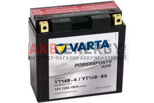 VARTA POWERSPORTS AGM 12 Ач 190 A [EN] YT14B-BS (YT14B-4) 512 903 013 A51 4
