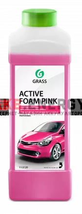 Автошампунь GRASS Active Foam Pink для бесконтактной мойки розовая пена 1л 113120